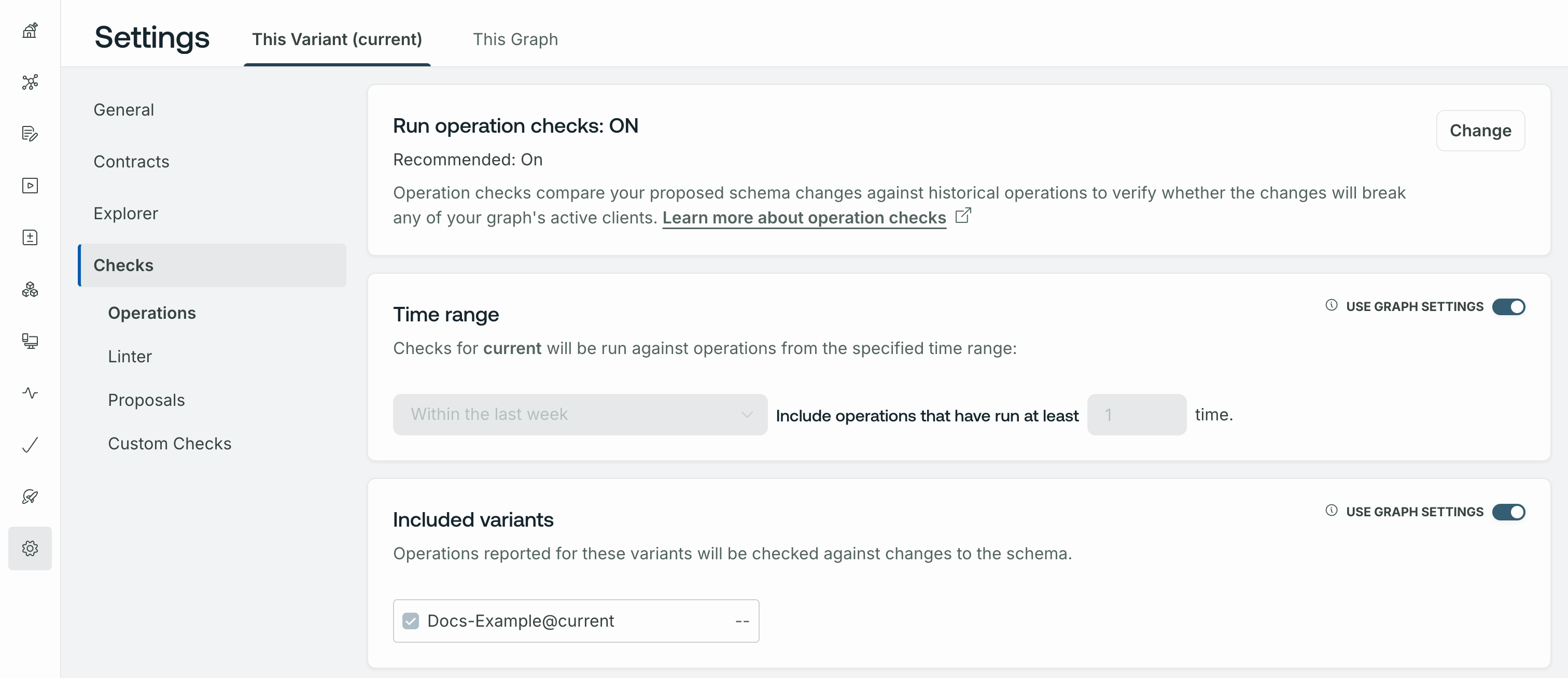 Check configuration page in GraphOS Studio